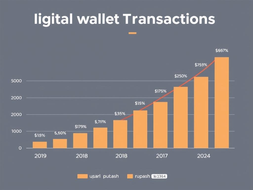 Grafik pertumbuhan transaksi Dompet Digital Indonesia 2019-2024