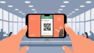 Ilustrasi penggunaan Dompet Digital Indonesia pada smartphone