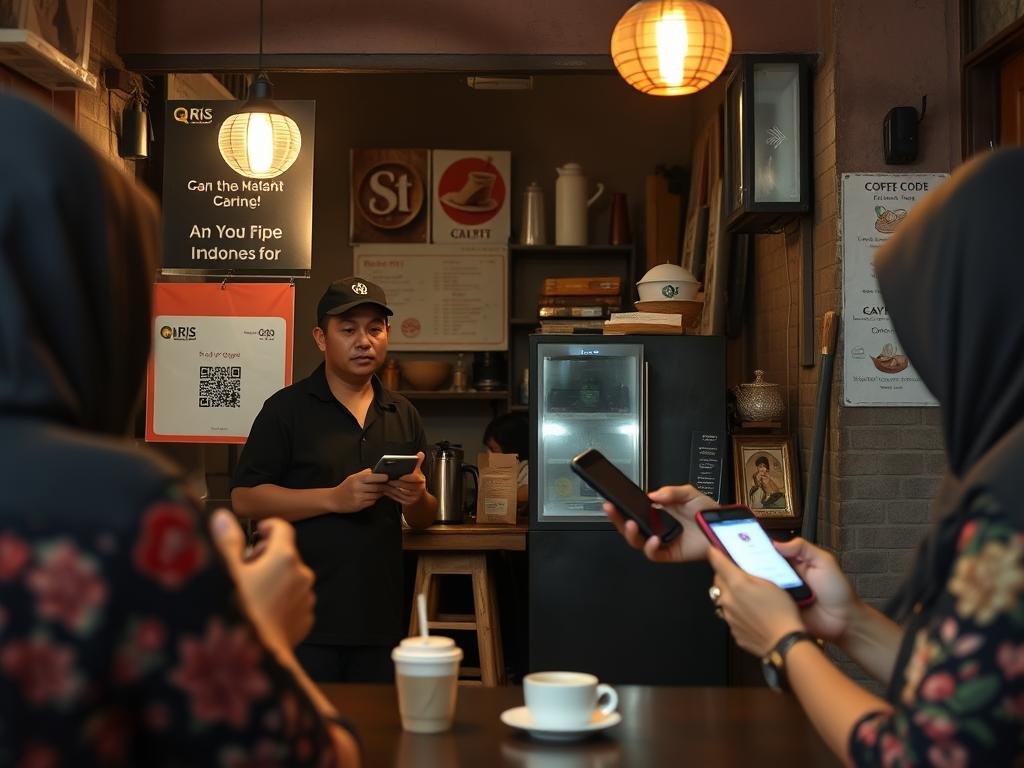 UMKM warung kopi menggunakan Dompet Digital Indonesia